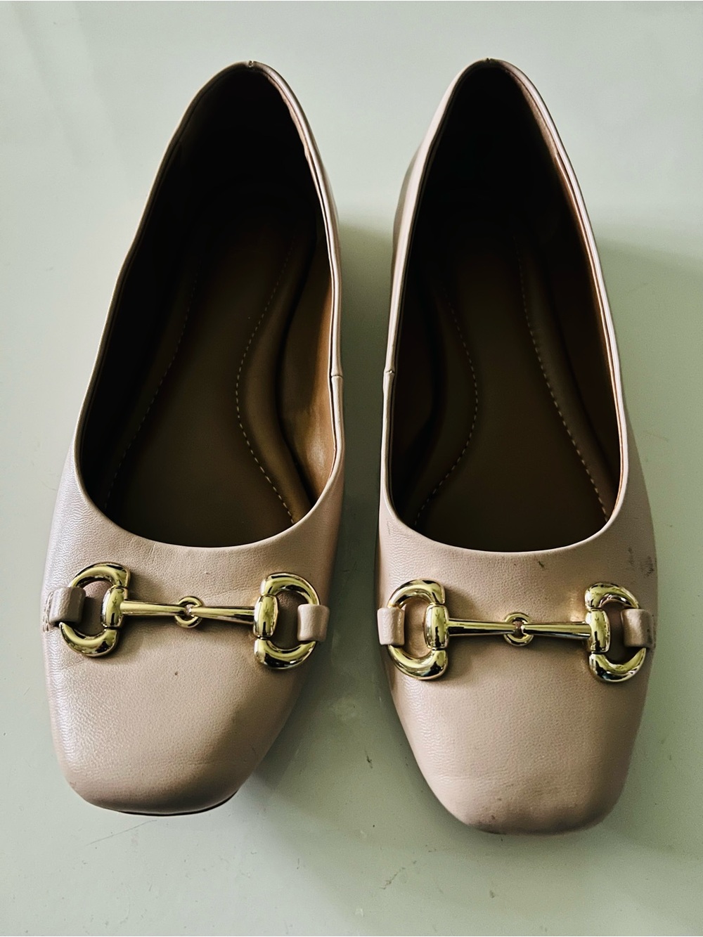 Nordstrom Rack Taupe Women’s Gold-Bit Ballet Flats